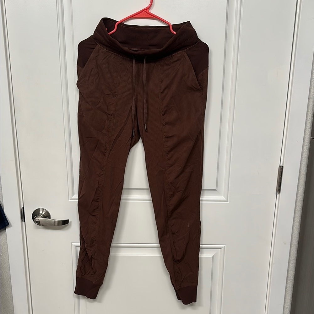 Lululemon Athletica Brown Track Pants with Tapered Legs